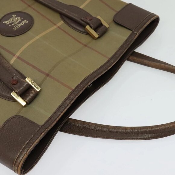 Burberrys Nova Check Tote Bag Canvas Beige Gold - Picture 6 of 16